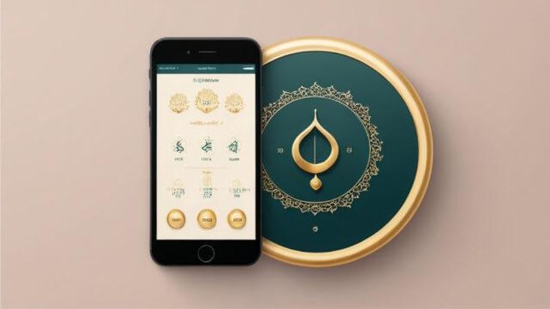 Tasbih app interface showing digital counter